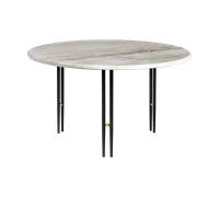GUBI IOI coffee table Rippled beige-black stand Ø70 cm