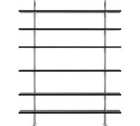 Gubi Keen 160 Shelving System 6 Shelves Stainless Steel/Ash Veneer