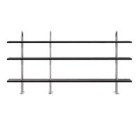 Gubi Keen 208 Shelving System 3 Shelves Stainless Steel/Ash Veneer