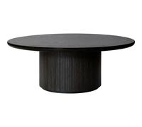 GUBI - Moon Coffee Table Round Ø120 H45, Brown Black Oak Veneer - Black