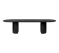 GUBI - Moon Dining Table Elliptical Veneer Brown Black, 298X101 cm - Brown Black
