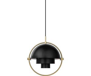 GUBI - Multi-Lite Pendant 36 cm, Brass / Soft Black Semi-matte - Black