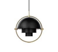 GUBI - Multi-Lite Pendant 36 cm, Brass / Soft Black Semi-matte - Black