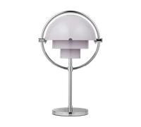 GUBI - Multi-Lite Table Lamp Portable, Chrome / Pale Lilac - Pale Lilac