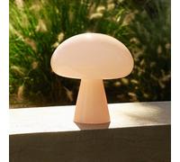 Gubi Obello LED table lamp, powder pink, IP44, glass