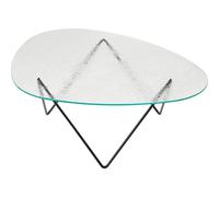 Gubi Pedrera Coffee Table Black Semi Matt/ Transparent/Glass