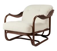 Gubi Poltrone Tria Armchair Dark Rattan/Bouclé 001