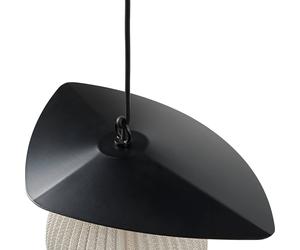 Gubi Satellite outdoor hanging light, 45x27cm, black/cream white