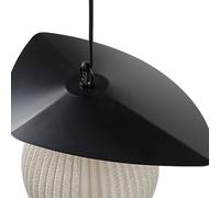 Gubi Satellite outdoor hanging light, 57x36cm, black/cream white