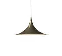 GUBI Semi pendant light, Ø 30 cm, glossy cocoa brown