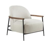 GUBI Senjour Armchair With Armrests Plain 0001 With Legs In Matt Black