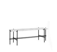 GUBI TS Console 1 console table Marble white, black lacquered stand