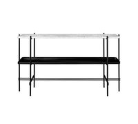 GUBI - Ts Console 2 Racks Black, Metal/White Marble - Black