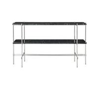 GUBI TS Console table 120x30x72 cm Black marquina marble-steel