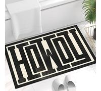GUBIYU Funny Black Beige Preppy Howdy Door Mat Welcome Rug,23.6"x35.4" Decorative Home Indoor Front Porch Door Mat,Black Trendy Stuff Howdy Preppy Room Boys Room College Dorm Welcome Mat Decor