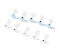 Gucagle 10Pcs Pet Cat Teaser Toys Soft Plush Animals Fish with Feather Interactive Toy Set for Indoor Play Cute Whale Design Safe Non Fabric 3.2 Inch Length 10 Pack