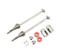 Gucagle 2Pcs RC Drive Shaft 8mm Ball CVD Front Drive Shaft for SLASH 1/10 RC Car Steel Silver 115mm Length Durable Transmission Upgrade Parts