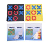 Gucagle 2Set XO Board Game Plastic Classic XO Chess Board Game Indoor Party Game with X and O Pieces for Kids Family Gathering Safe Durable Educational Travel Toy for Children Ages 3 and