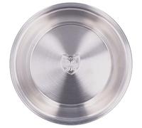 Gucagle 304 Stainless Steel Plate Food Grade Mirror Polished Rounded Deepen Dish Unbreakable Durable Dinner Plate for Home Professional Kitchen Indoor Outdoor Use (Lizi 304 deep Plate: 22cm)