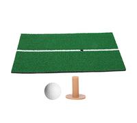 Gucagle 30x60CM Indoor Golf Practice Mat Mini White Line Golf Training Exercise Hitting Pad for Home Garden Use PP Grass Rubber Green Black 11.8x23.6in