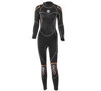 Gucagle 3mm Diving Suit Wetsuit Long Sleeve Sunscreen Back Zipper Phoenix Pattern High Elasticity Compression Resistance for Diving Surfing Snorkeling Neoprene L Female