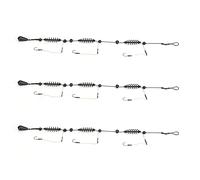 Gucagle 3Pcs Artificial Lure Fish Hooks Cage Trap Basket Set Fishing Feeder Tackle Spring Feeder Design Super Strong Wire High Carbon Steel Hooks for Outdoor Fishing Nylon Copper Material (30g)