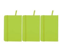 Gucagle 3Pcs PU A6 Business Notepad Hardcover Strap Notebook Diary Stationery Office School Supplies Premium Quality Artificial PU Leather Portable Compact Size 14 x 9cm 5.5 x 3.5in for (Green)