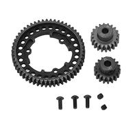 Gucagle 54T Steel Main Spur Gear Black Durable High Performance Transmission Gear for X Maxx XO 1 E REVO 2.0 RC Cars Includes 18T 20T Pinions Gear and Screws