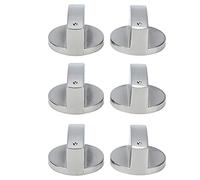 Gucagle 6Pcs 8mm Rotate Knob Zinc Alloy Control Knob Replacement for Kitchen Range Gas Stove Microwave Oven (0° Switch)