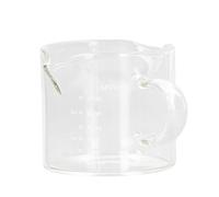 Gucagle 75ml Coffee Measuring Cup with Handle Double Spouts Heat Resistant High Borosilicate Glass Measuring Cup for Kitchen Restaurant Coffee Shop