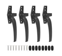 Gucagle Aluminum Alloy Window Handle Heavy Duty External Push Casement Security Lock for Sliding Windows and Doors Durable Rust Resistant Hardware 4 Pack (Black)