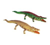 Gucagle Animal Model Toy 2pcs Vivid Lifelike Simulation Animal Models with Sound for Children Educational Toys Gifts Brown Green PVC Material 16.5in Size