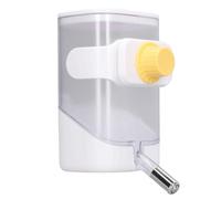 Gucagle Automatic Pet Water Feeder Stainless Steel Ball Hanging Water Dispenser Food Grade Plastic Durable Odor Free Easy Clean for Cat Dog Rabbit Chinchilla Guinea Pig Cage (White)
