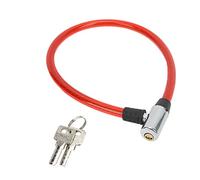 Gucagle Bike Lock Cable Sturdy Durable Steel Wire Combination Lock with Two Keys for Motorcycle Gate Fence Secure Protection Rubber Stainless Steel Material 25.59 Inches Long (Red)