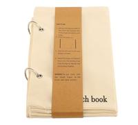Gucagle Blank Fabric Sketchbook, 17.5x14.5cm Linen, Folding Design with Removable Pages, Linen Stitch Book with Ring Binding, Fabric Journal for Artists Drawing Writing