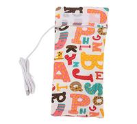 Gucagle Bottle Warmer USB Constant Temperature Quick Heating Insulated Baby Milk Bottle Warmer Premium Knitted Fabric Heating Piece for Newborns Infants Travel (English Letter Design)