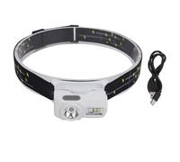 Gucagle Bright LED Rechargeable Headlight USB Charging Sensing Hiking Head Lamp with Dual Switch and Infrared Sensor for Outdoor Camping Running Cycling Fishing Sturdy ABS Material