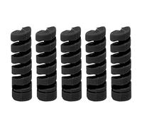 Gucagle CANSUCC 5Pcs Frame Protective Sleeve Rubber Bike Shifter Brake Cable Housing Protector Spiral Design TPR Elastic Material for Mountain Road Bikes Black Pink Blue Yellow Gray (Black)