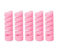 Gucagle CANSUCC 5Pcs Frame Protective Sleeve Rubber Bike Shifter Brake Cable Housing Protector Spiral Design TPR Elastic Material for Mountain Road Bikes Black Pink Blue Yellow Gray (Pink)