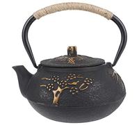 Gucagle Cast Iron Teapot Southern Style Elegant Heat Retention Iron Pot Tea Kettle 0.9L For Tea Enthusiasts Home Decor