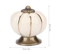 Gucagle Ceramic Pumpkin Knobs European Style Handle Pull Lovely Sturdy Durable Cabinet Drawer Furniture Knob for Kids Room Cabinet Bathroom Ceramic Zinc Alloy 35mm 1.38in 2.3oz (Beige)