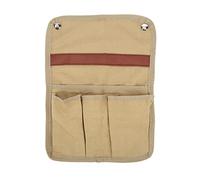Gucagle Chair Hanging Bag Camping Chair Side Organizer Armrest Storage Pouch with Multi Pockets Large Capacity for Outdoor Fishing Picnic Beach Camping Durable Canvas Material 32x24cm (Khaki)