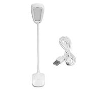 Gucagle Clip Light USB Rechargeable 3 Speed Touch Foldable Flexible Gooseneck LED Clip Table Lamp Dormitory Reading Lamp Portable Small Desk Lamp with 18 LEDs Eye Protection for Bedroom