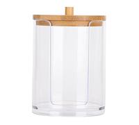 Gucagle Cylinder Shaped Transparent Seasoning Bottles Cotton Swab Storage Case with Lid for Kitchen Bathroom Office Plastic Transparent 7.1x2.8in 3.9x2.8in (Short cylindrical side open)