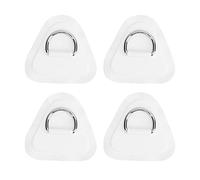 Gucagle D Ring Patch Stainless Steel Multi Layer Coating Secure Tie Downs for Inflatable Boat Surfboard Dinghy Paddle Board 4 Pcs (White)
