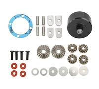 Gucagle Diff Set Spiral Front Rear Replacement Aluminium Alloy Gear Box for 1/7 1/8 Series Remote Control Vehicle Parts Upgrade Kit with Gasket Screw Bolt Accessories (Black)