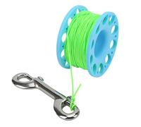 Gucagle Diving Reel High Density Plastics Portable Belt High Strength User Friendly Design Diving Equipment for Scuba Divers and Snorkelers with Stainless Steel Double Head Hook and Nylon (Sky Blue)