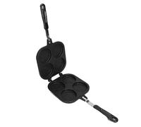 Gucagle Double Sided Pancake Pan Non Stick Aluminum Alloy Multifunctional Cookware for Stovetop Camping Picnics Quick Cooking Waffles Sandwiches Eggs 15.7x7.3 Inches 26oz