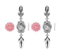 Gucagle Drawer Knobs Pull Handles Ceramics Cabinet Decorative Knobs with Plate Modern Simple Pastoral Style Zinc Alloy for Kitchen Bathroom Office Wardrobe Drawer Furniture (1088D Wild Chrysanthemum)