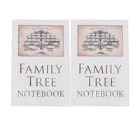 Gucagle Family Tree Notebook Organizer 2Pcs Set 16 Pages Double Sided Family History Record Book Workbook for Genealogy Enthusiasts and Family Historians Paper Material 20.8x14cm